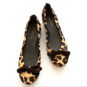 🎉HP🎉 Authentic Bcbgmaxazria Calf Hair Leopard Flats